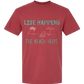 Life Happens The Beach Helps - Comfort Colors - Heavyweight Unisex Tee - Yellows, Oranges, Reds