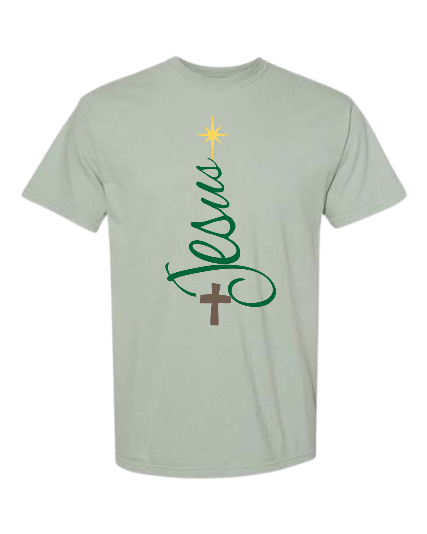 Jesus Tree - Comfort Colors - Heavyweight Unisex Tee - Greens
