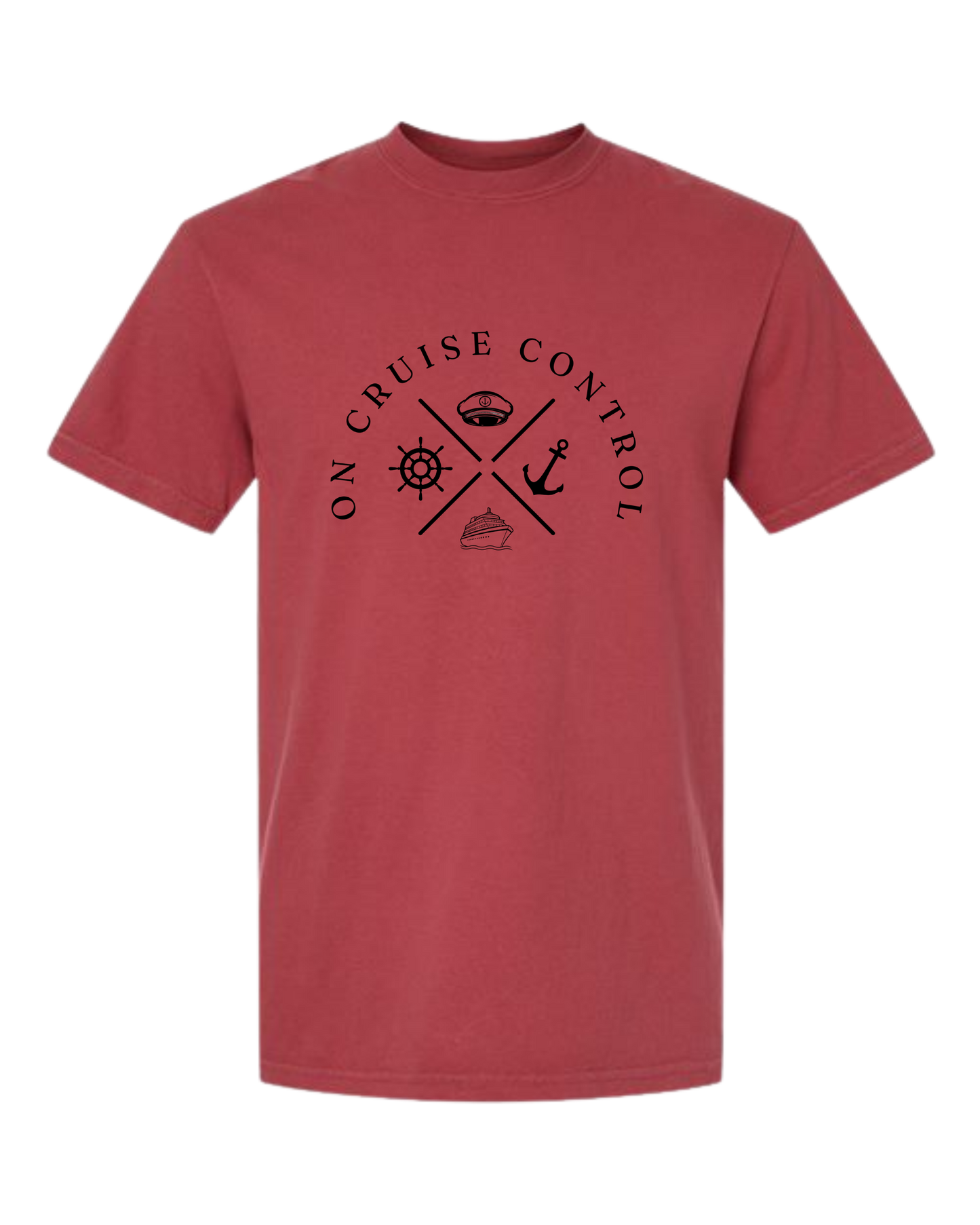 On Cruise Control - Comfort Colors - Heavyweight Unisex Tee - Yellows, Oranges, Reds