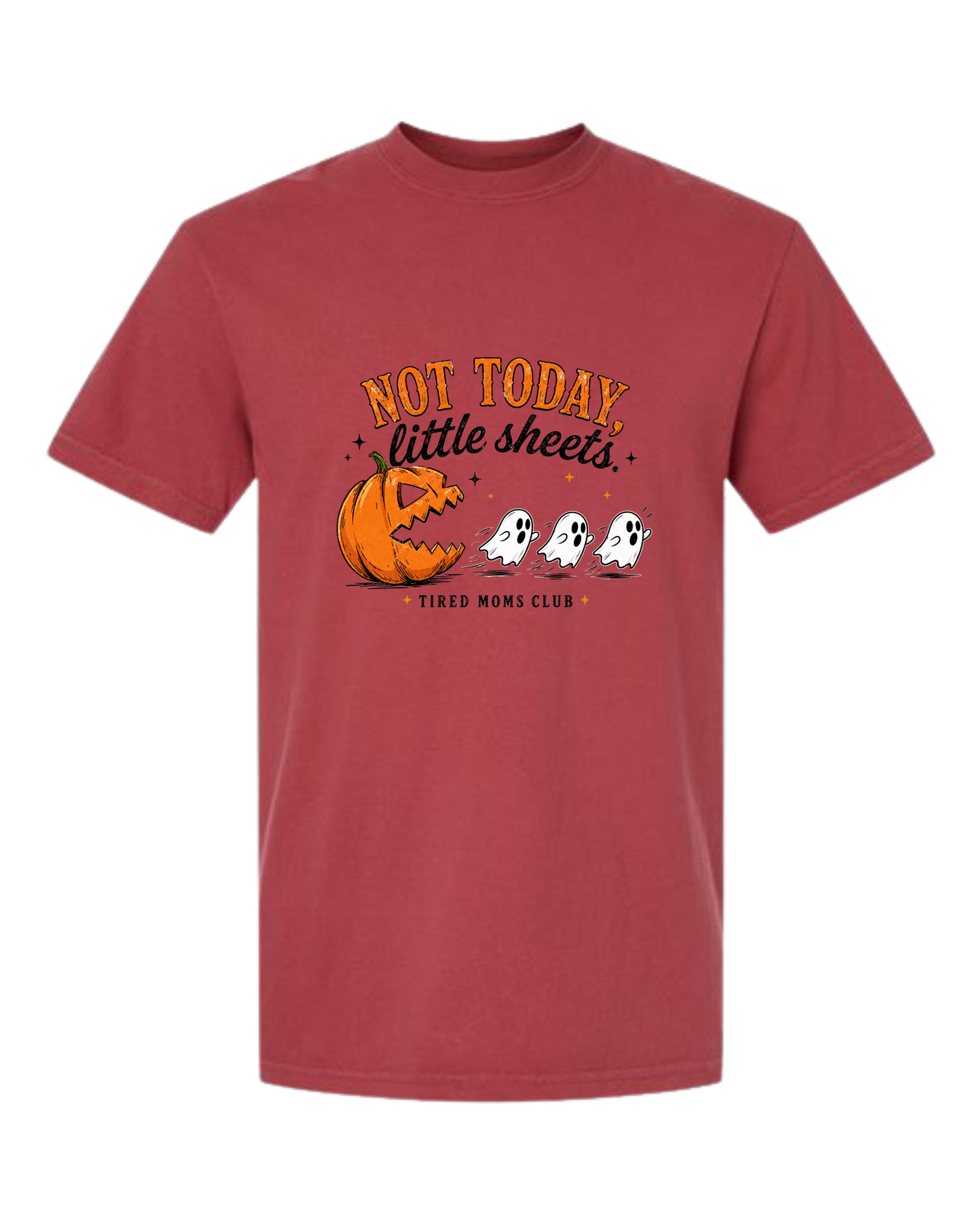 Not Today, Little Sheets - Comfort Colors - Heavyweight Unisex Tee - Yellows, Oranges, Reds