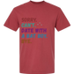 Sorry. Can't. Date With A Bat Boy. Bye. - Comfort Colors - Heavyweight Unisex Tee - Yellows, Oranges, Reds