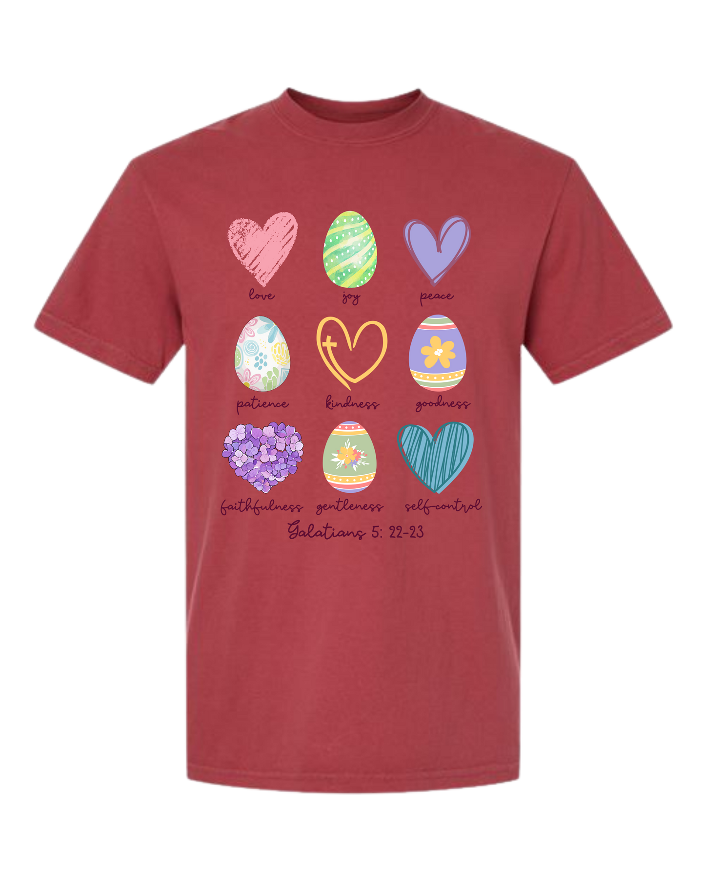 Galatians 5 - Easter - Comfort Colors - Heavyweight Unisex Tee - Yellows, Oranges, Reds