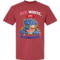 Red, White, And Blueberries - Comfort Colors - Heavyweight Unisex Tee - Yellows, Oranges, Reds
