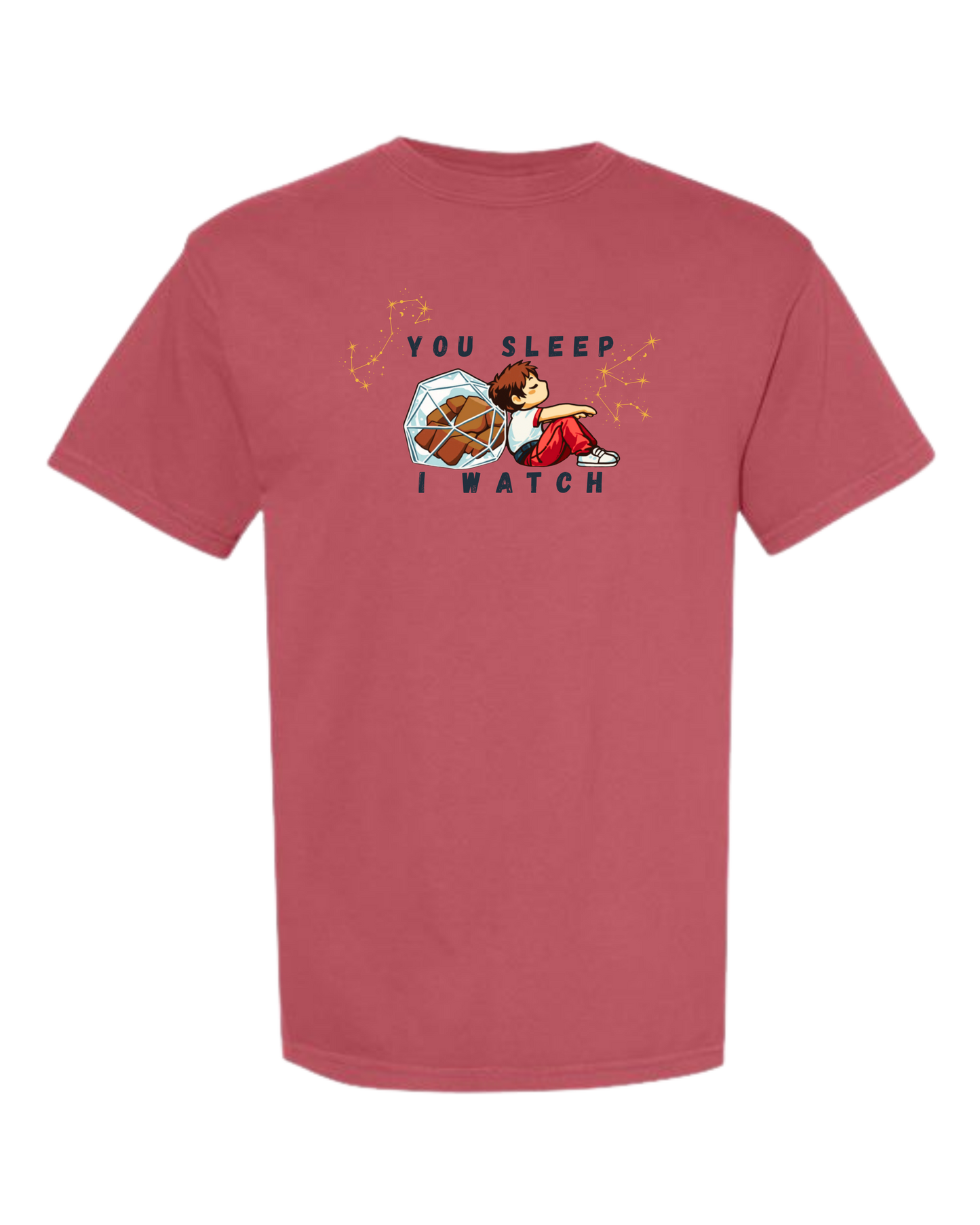 You Sleep I Watch - Comfort Colors - Heavyweight Unisex Tee - Yellows, Oranges, Reds