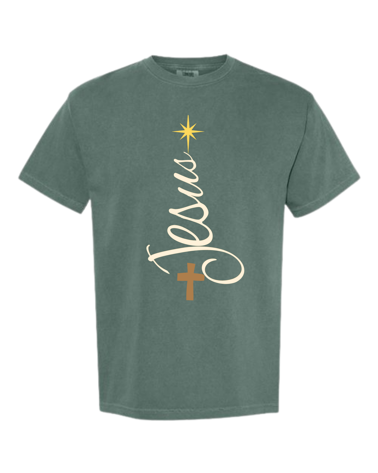 Jesus Tree - Comfort Colors - Heavyweight Unisex Tee - Greens