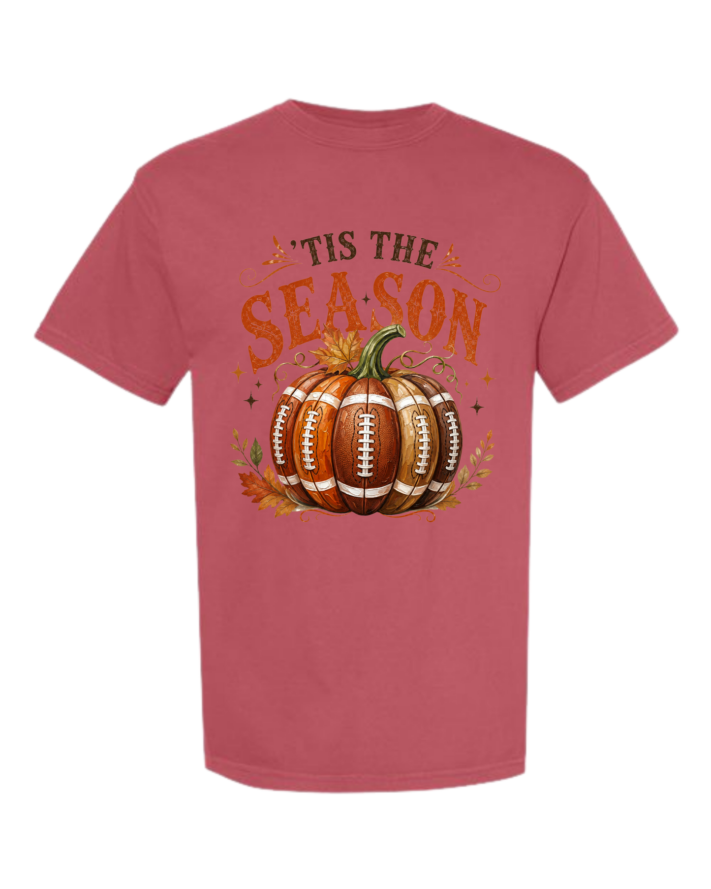 'Tis Football Season - Comfort Colors - Heavyweight Unisex Tee - Yellows, Oranges, Reds