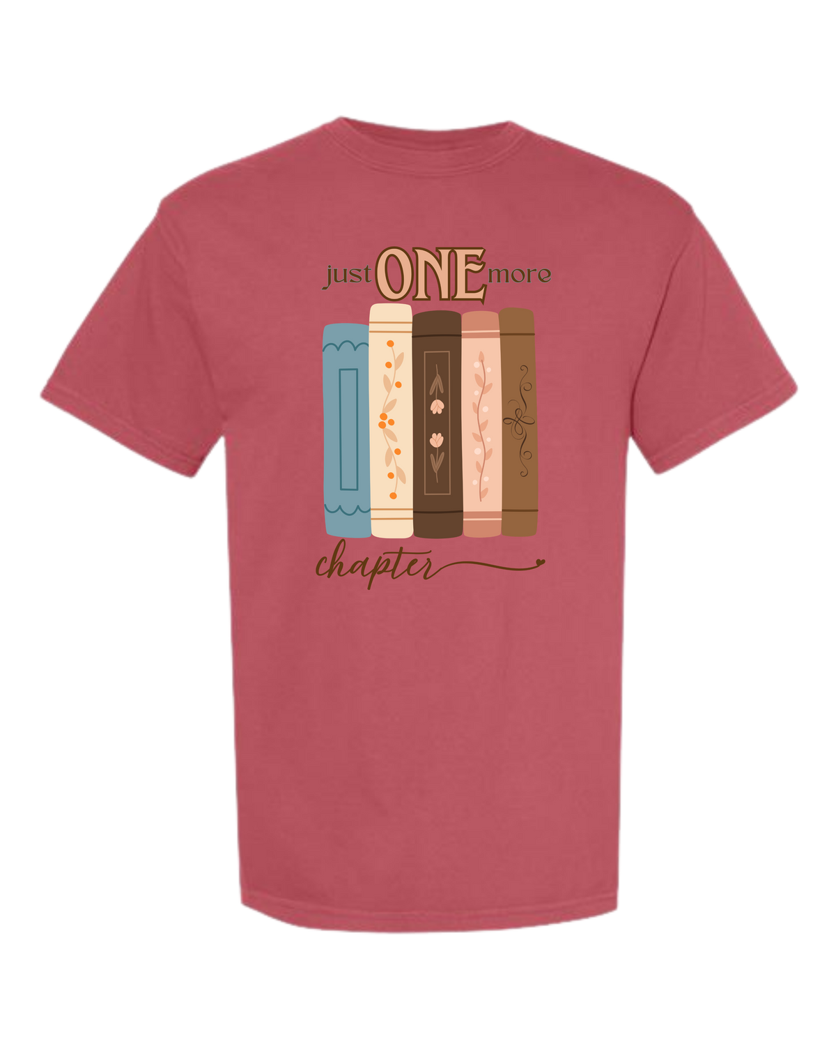 Just One More Chapter - Comfort Colors - Heavyweight Unisex Tee - Yellows, Oranges, Reds