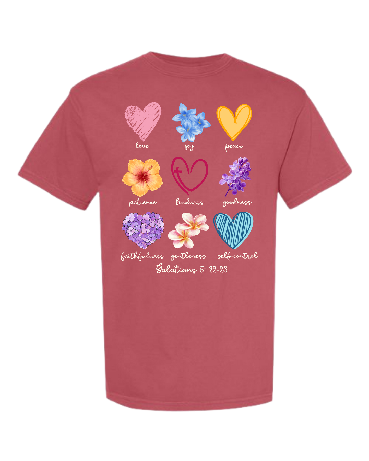 Galatians 5 - Spring - Comfort Colors - Heavyweight Unisex Tee - Yellows, Oranges, Reds
