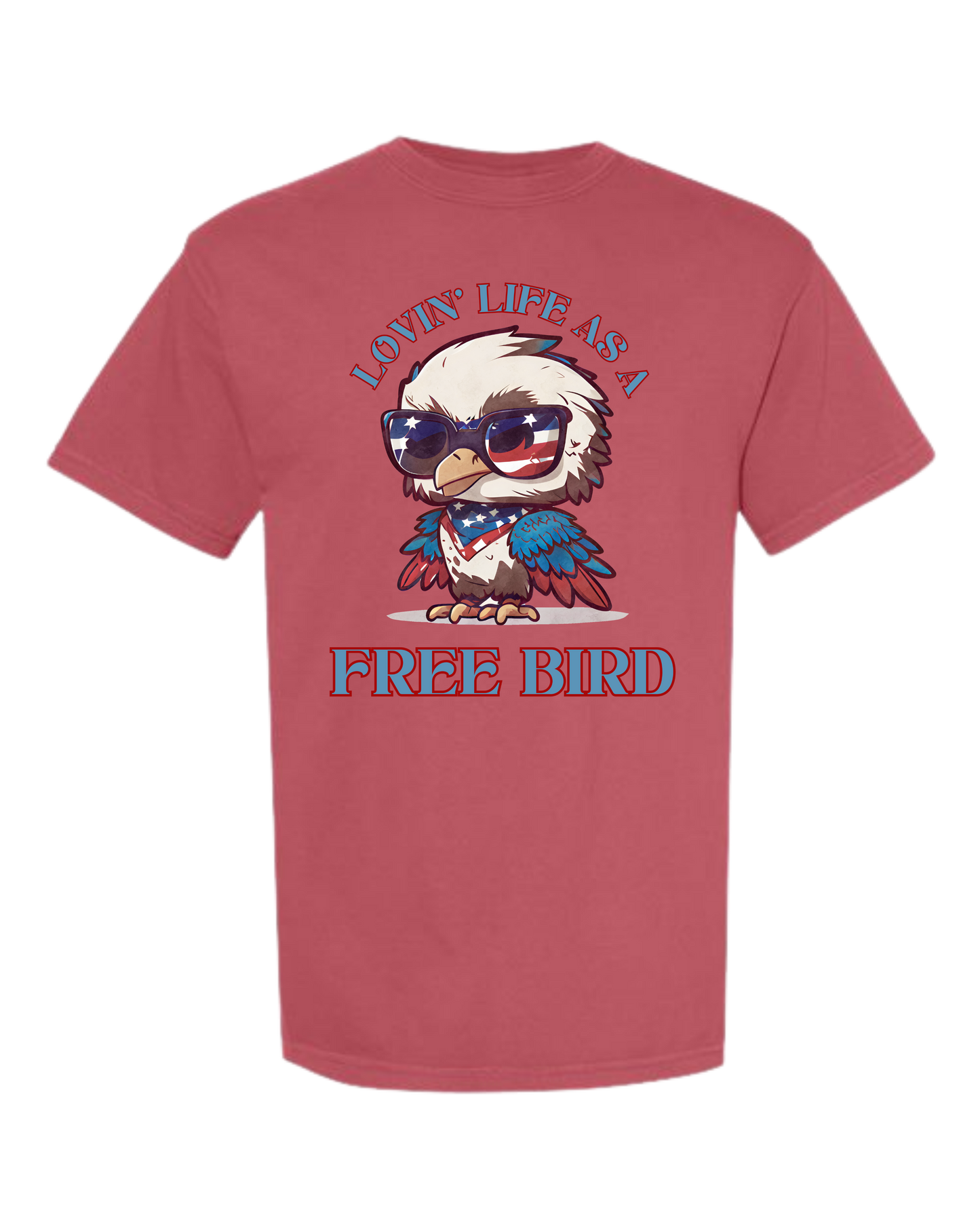 Lovin' Life as a Free Bird - Comfort Colors - Heavyweight Unisex Tee - Yellows, Oranges, Reds