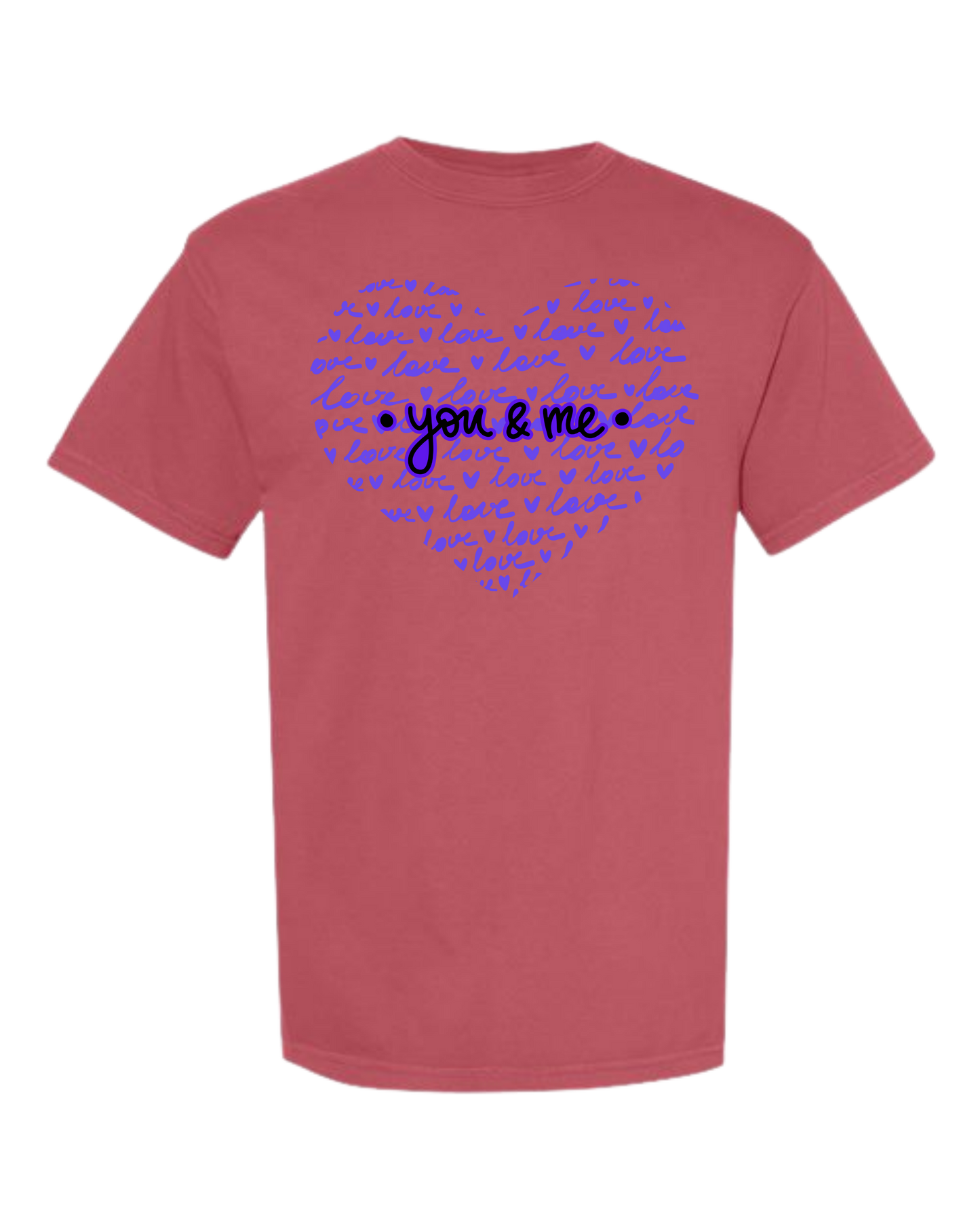 You & Me - Comfort Colors - Heavyweight Unisex Tee - Yellows, Oranges, Reds