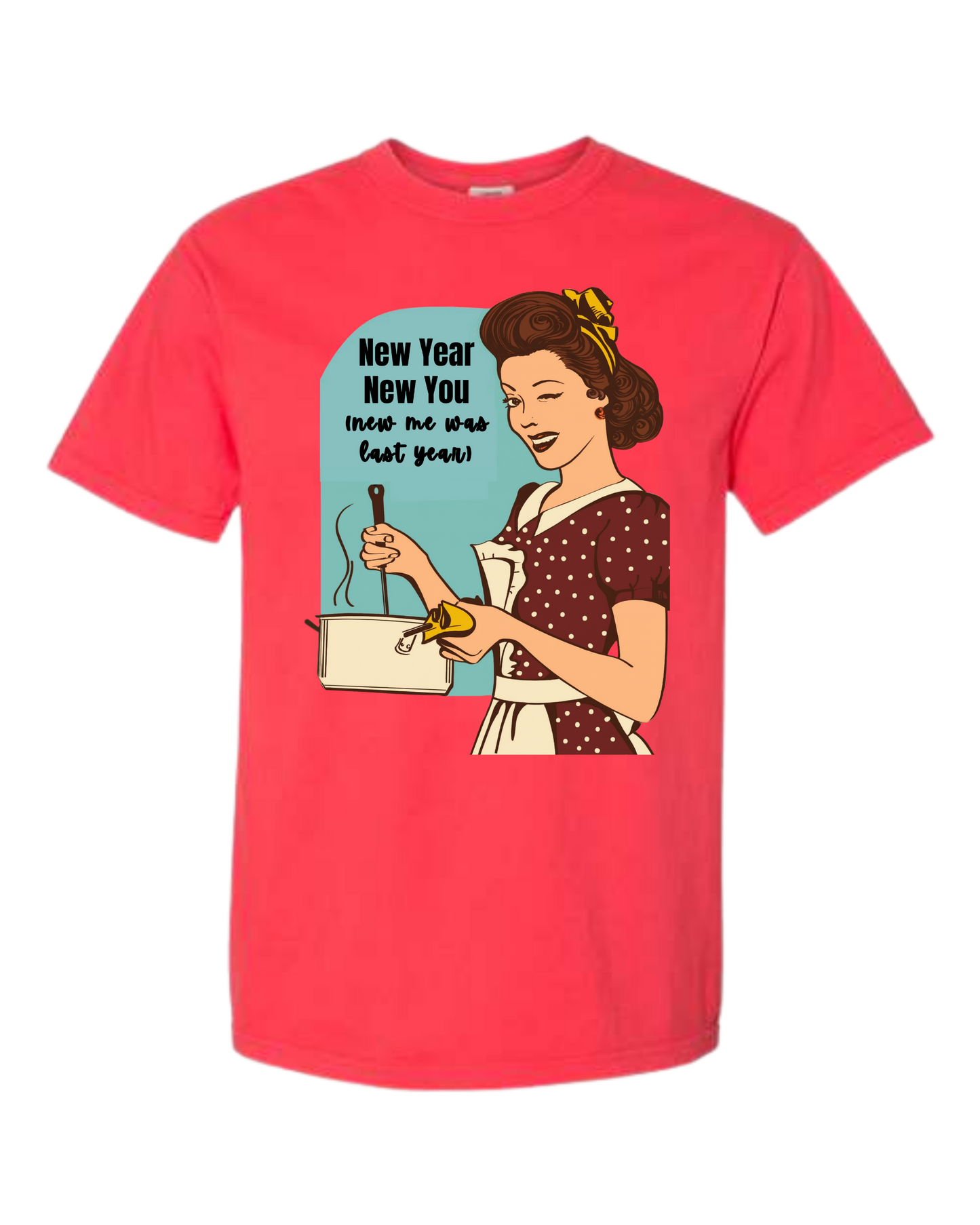 New Year New You - Comfort Colors - Heavyweight Unisex Tee - Yellows, Oranges, Reds