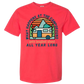 What Happens At The Campground - Comfort Colors - Heavyweight Unisex Tee - Yellows, Oranges, Reds