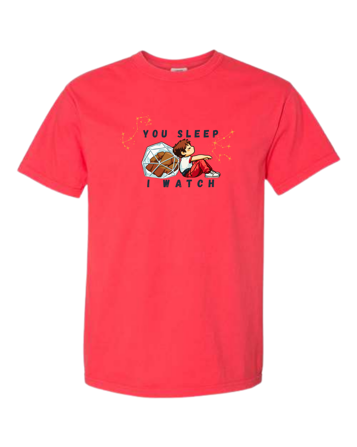 You Sleep I Watch - Comfort Colors - Heavyweight Unisex Tee - Yellows, Oranges, Reds