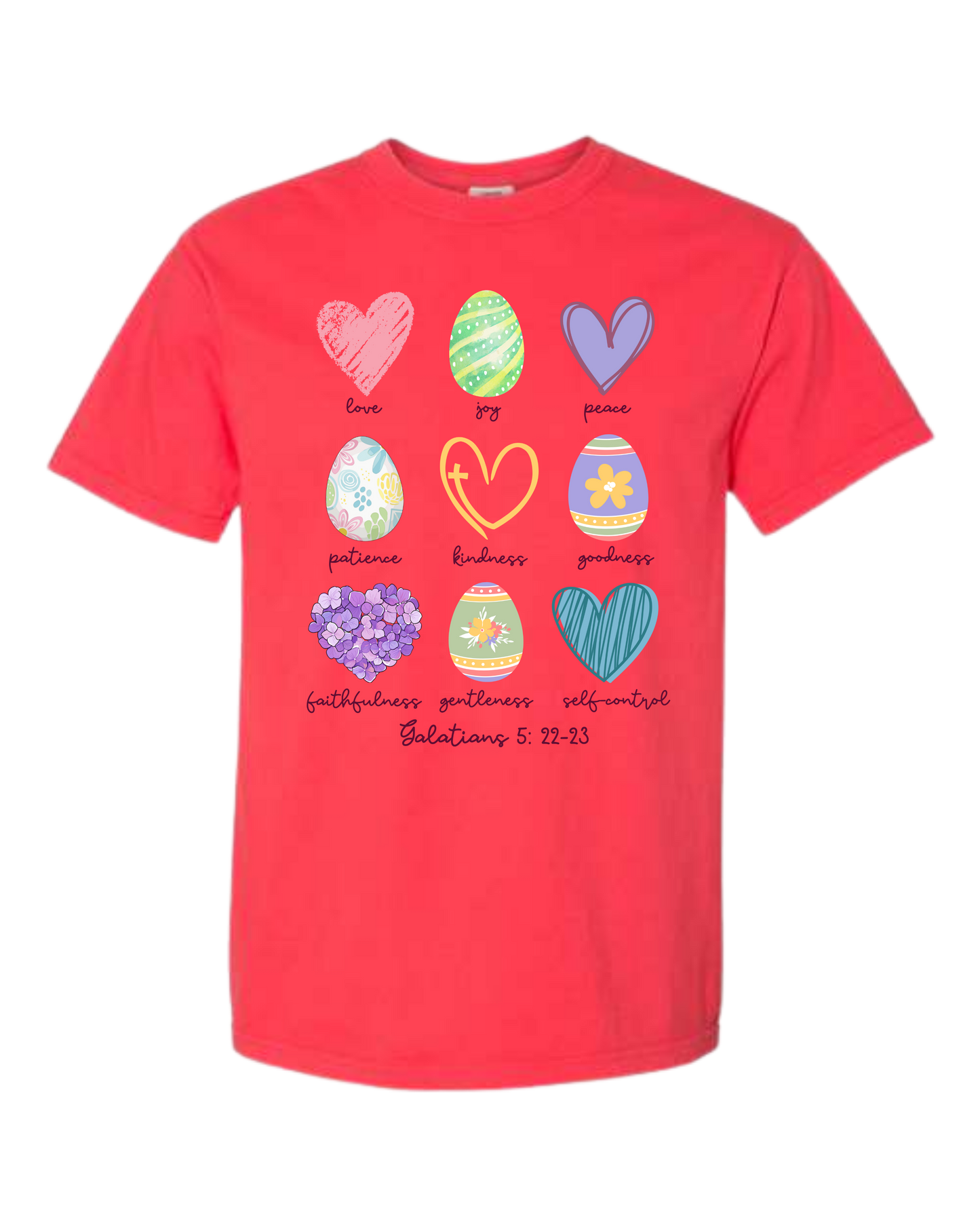 Galatians 5 - Easter - Comfort Colors - Heavyweight Unisex Tee - Yellows, Oranges, Reds