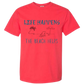 Life Happens The Beach Helps - Comfort Colors - Heavyweight Unisex Tee - Yellows, Oranges, Reds