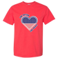 One Nation One Heart - Comfort Colors - Heavyweight Unisex Tee - Yellows, Oranges, Reds