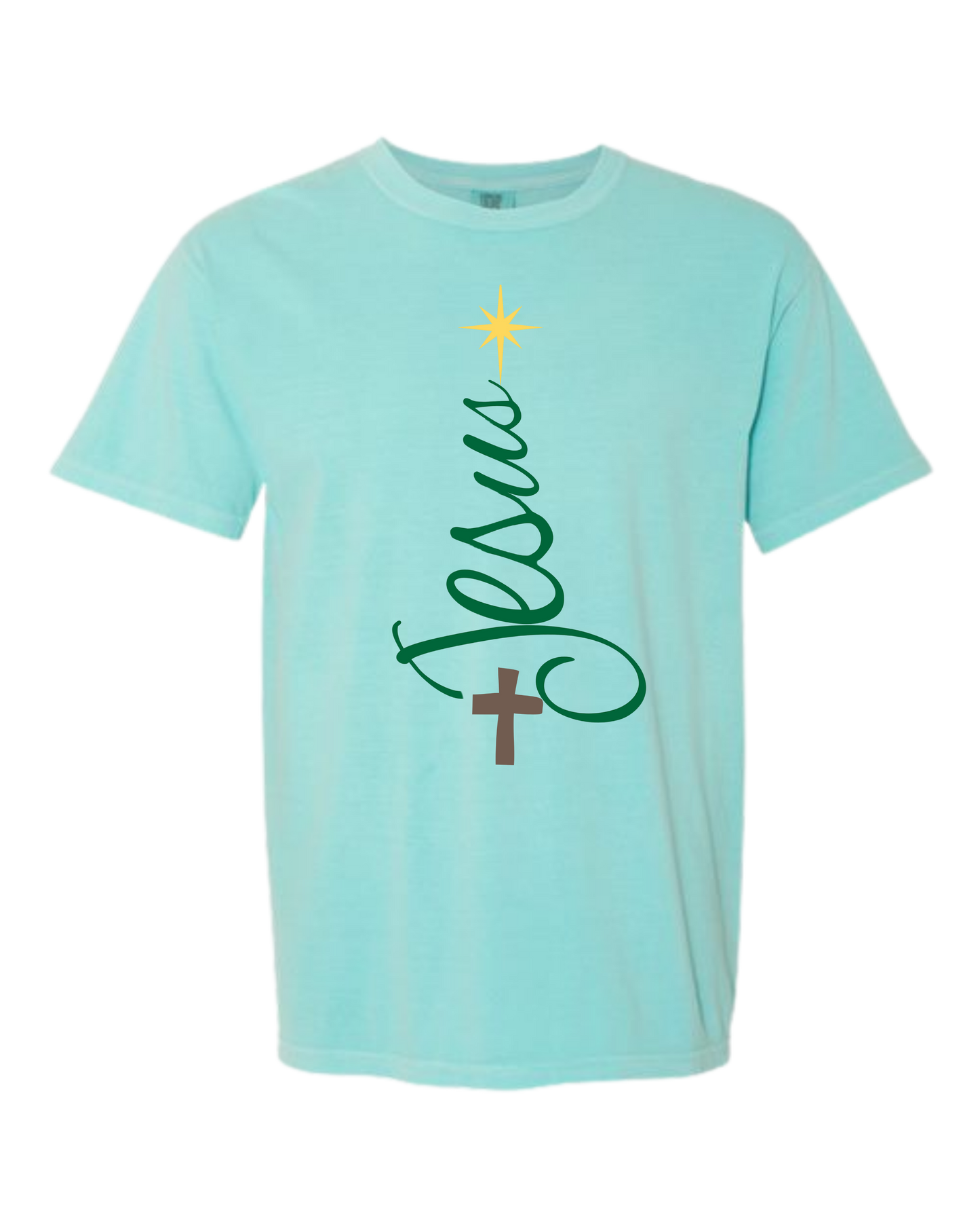 Jesus Tree - Comfort Colors - Heavyweight Unisex Tee - Greens