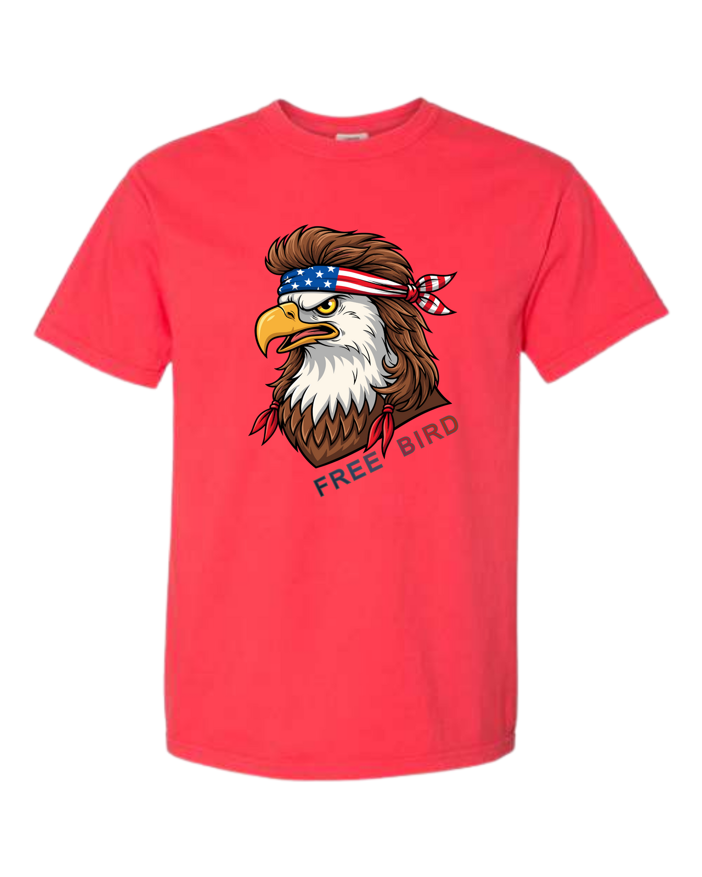 Rockin Free Bird - Comfort Colors - Heavyweight Unisex Tee - Yellows, Oranges, Reds
