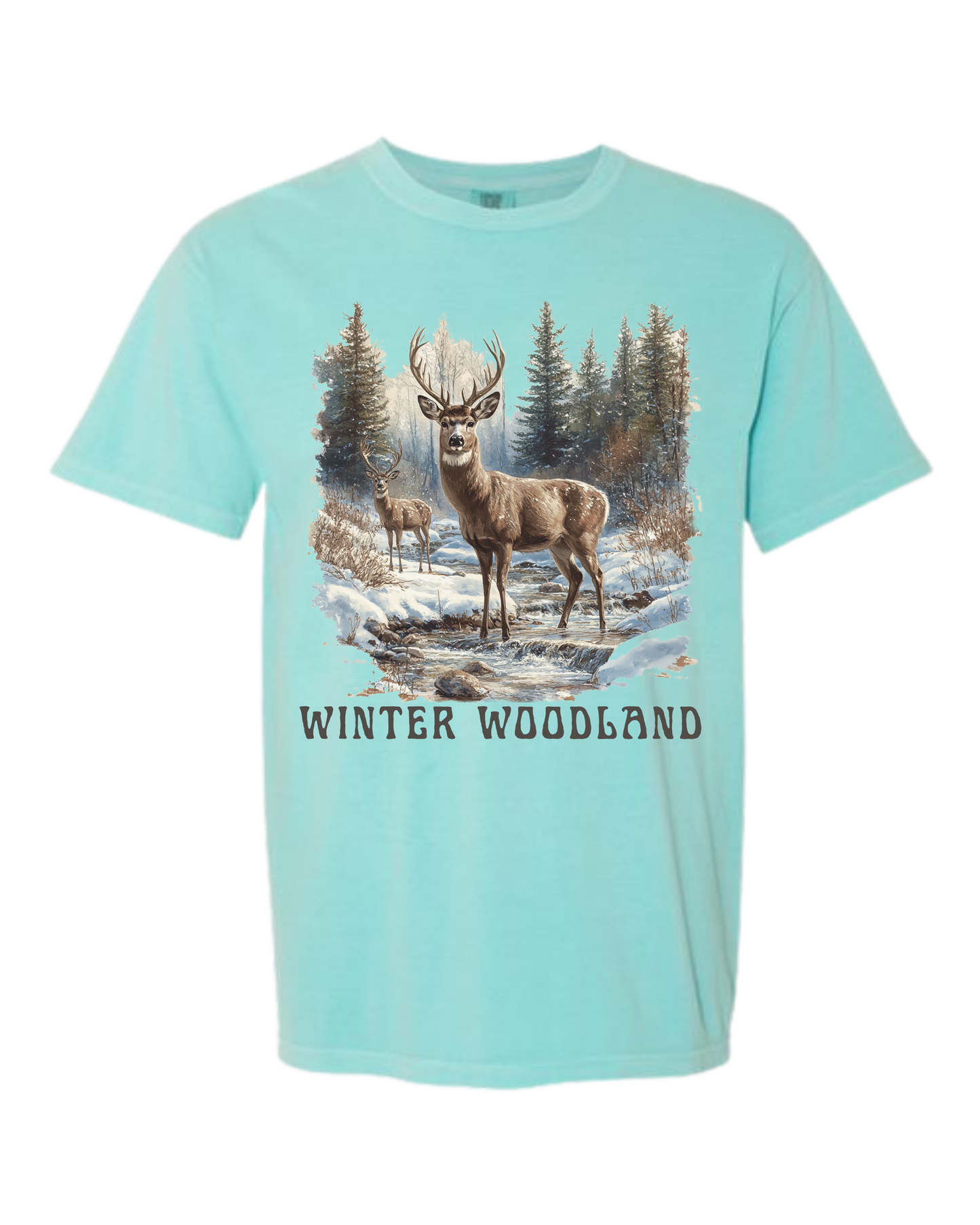 Winter Woodland - Comfort Colors - Heavyweight Unisex Tee - Greens