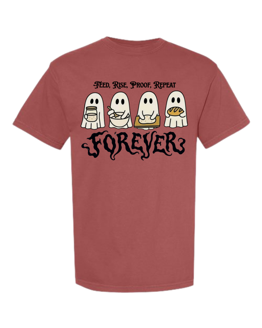 Sourdough Ghosties - Comfort Colors - Heavyweight Unisex Tee - Yellows, Oranges, Reds
