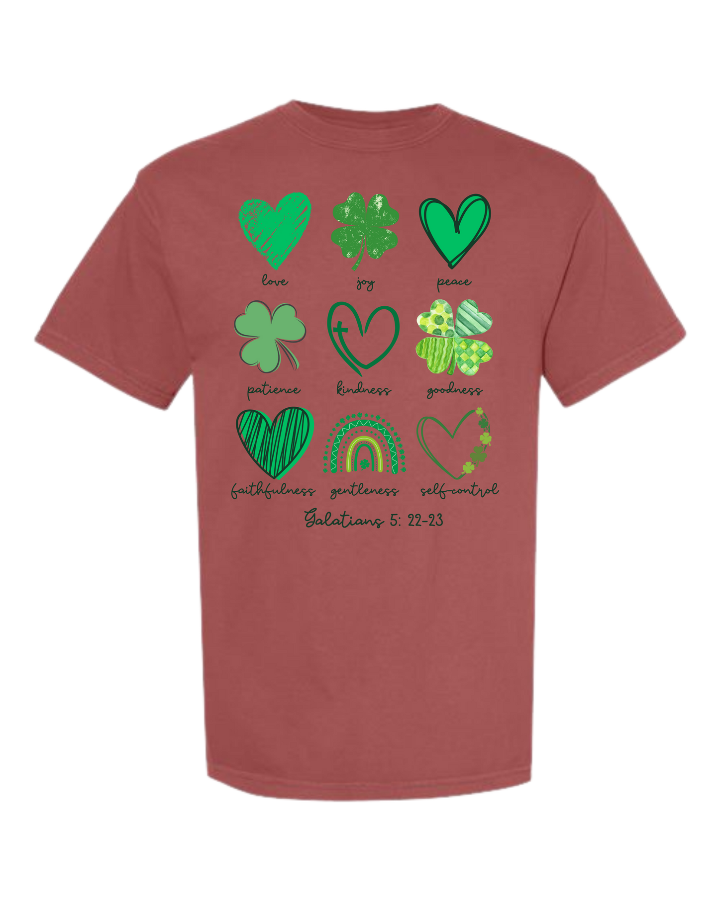 Galatians 5 - St Patrick's Day - Comfort Colors - Heavyweight Unisex Tee - Yellows, Oranges, Reds