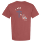 Loves Jesus & America too - Comfort Colors - Heavyweight Unisex Tee - Yellows, Oranges, Reds
