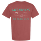 Life Happens The Beach Helps - Comfort Colors - Heavyweight Unisex Tee - Yellows, Oranges, Reds