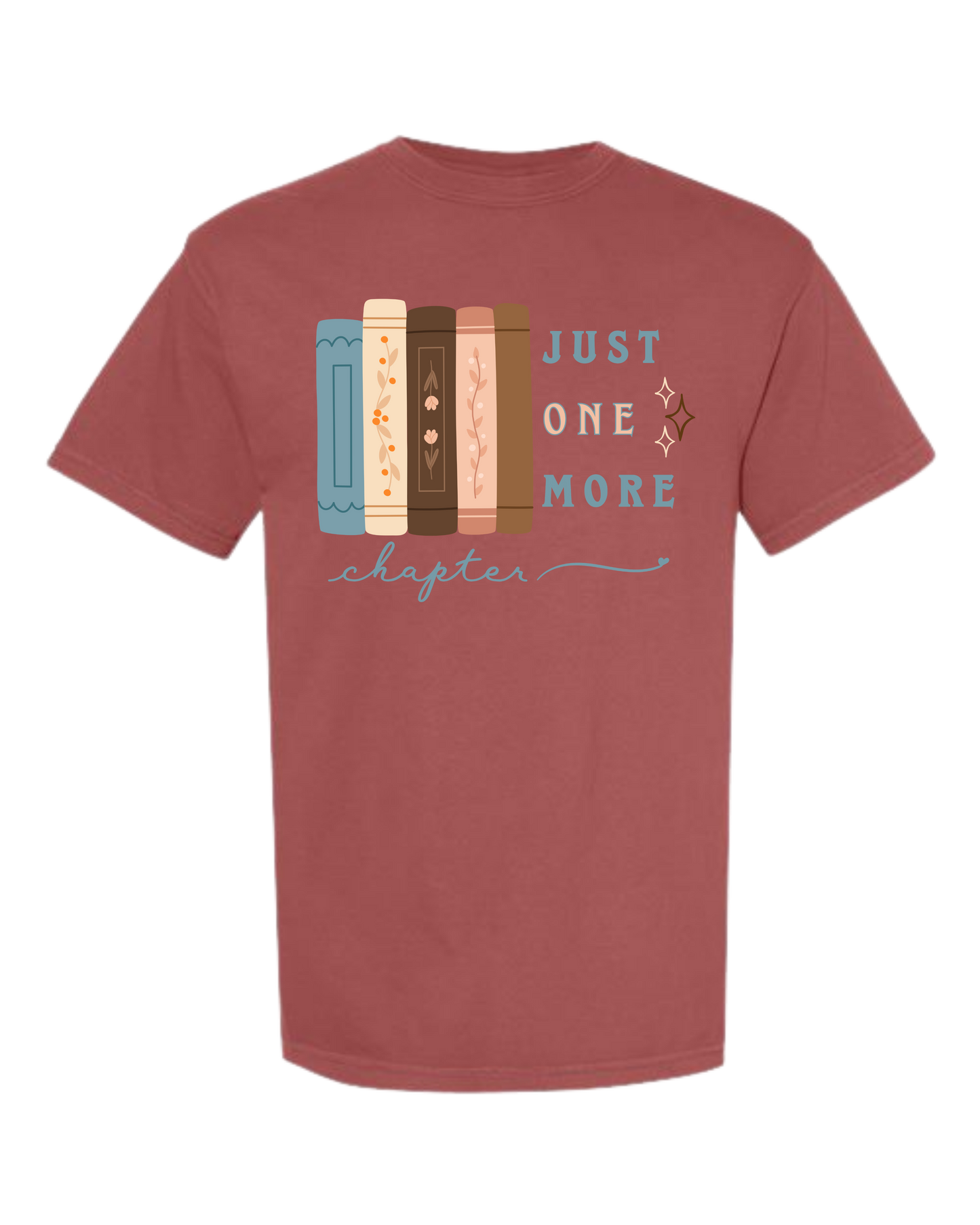 Just One More Chapter - Comfort Colors - Heavyweight Unisex Tee - Yellows, Oranges, Reds