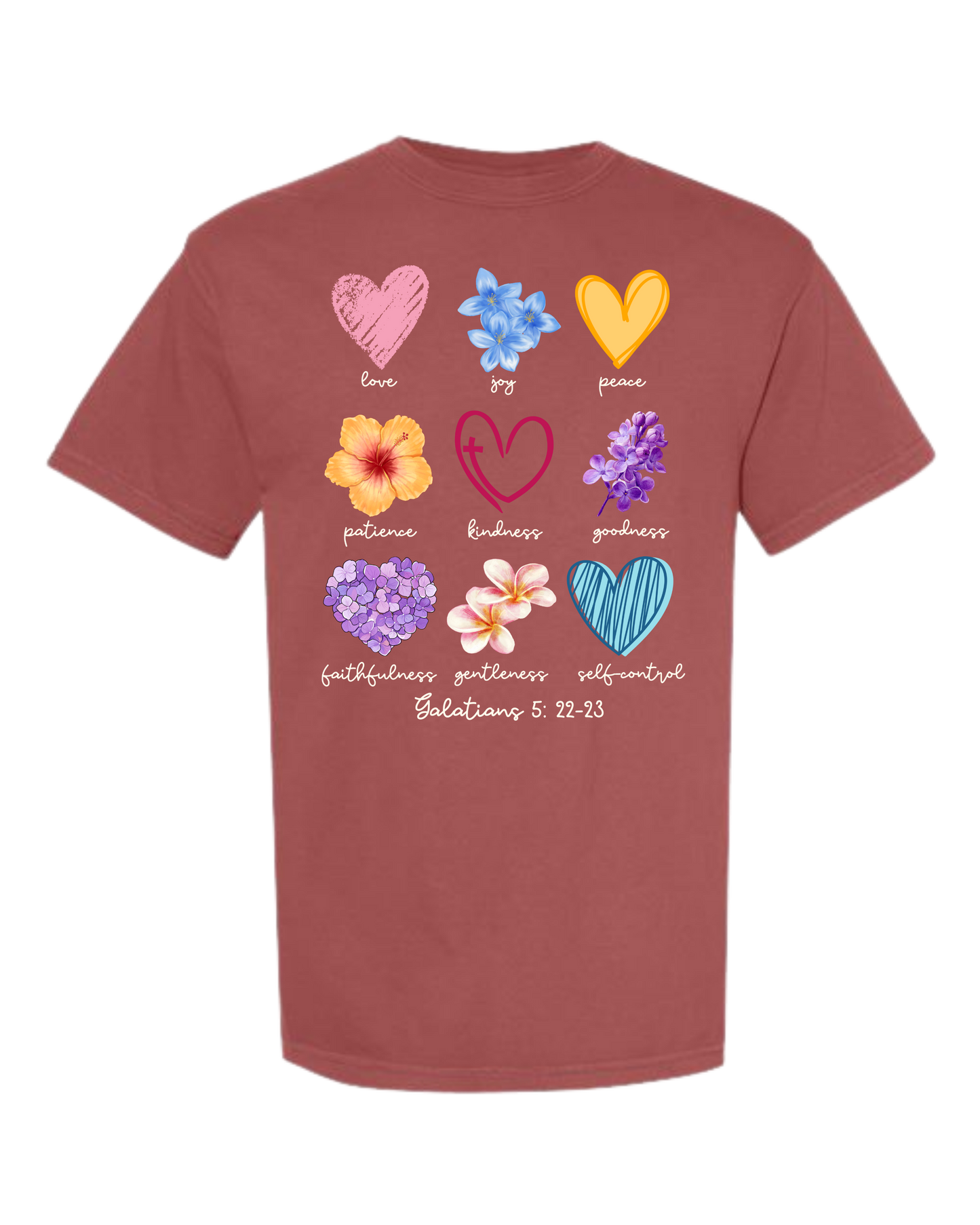 Galatians 5 - Spring - Comfort Colors - Heavyweight Unisex Tee - Yellows, Oranges, Reds