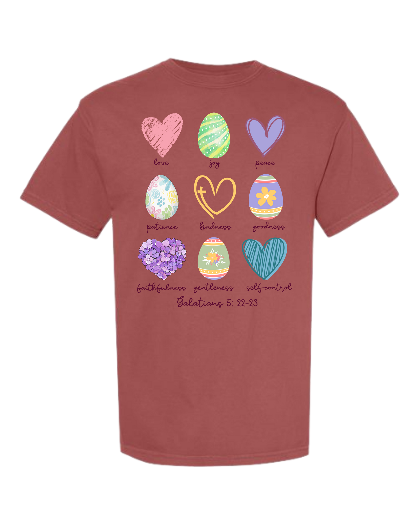 Galatians 5 - Easter - Comfort Colors - Heavyweight Unisex Tee - Yellows, Oranges, Reds