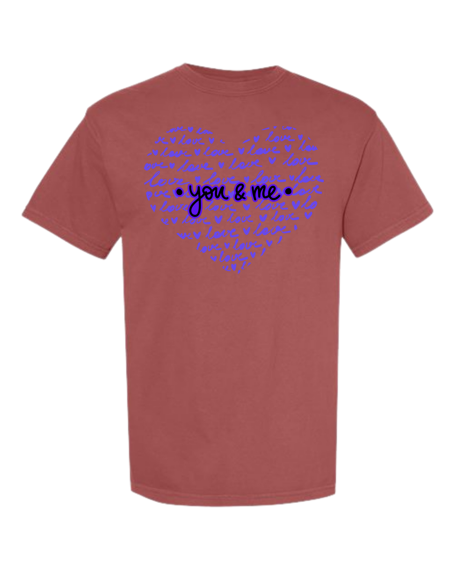 You & Me - Comfort Colors - Heavyweight Unisex Tee - Yellows, Oranges, Reds