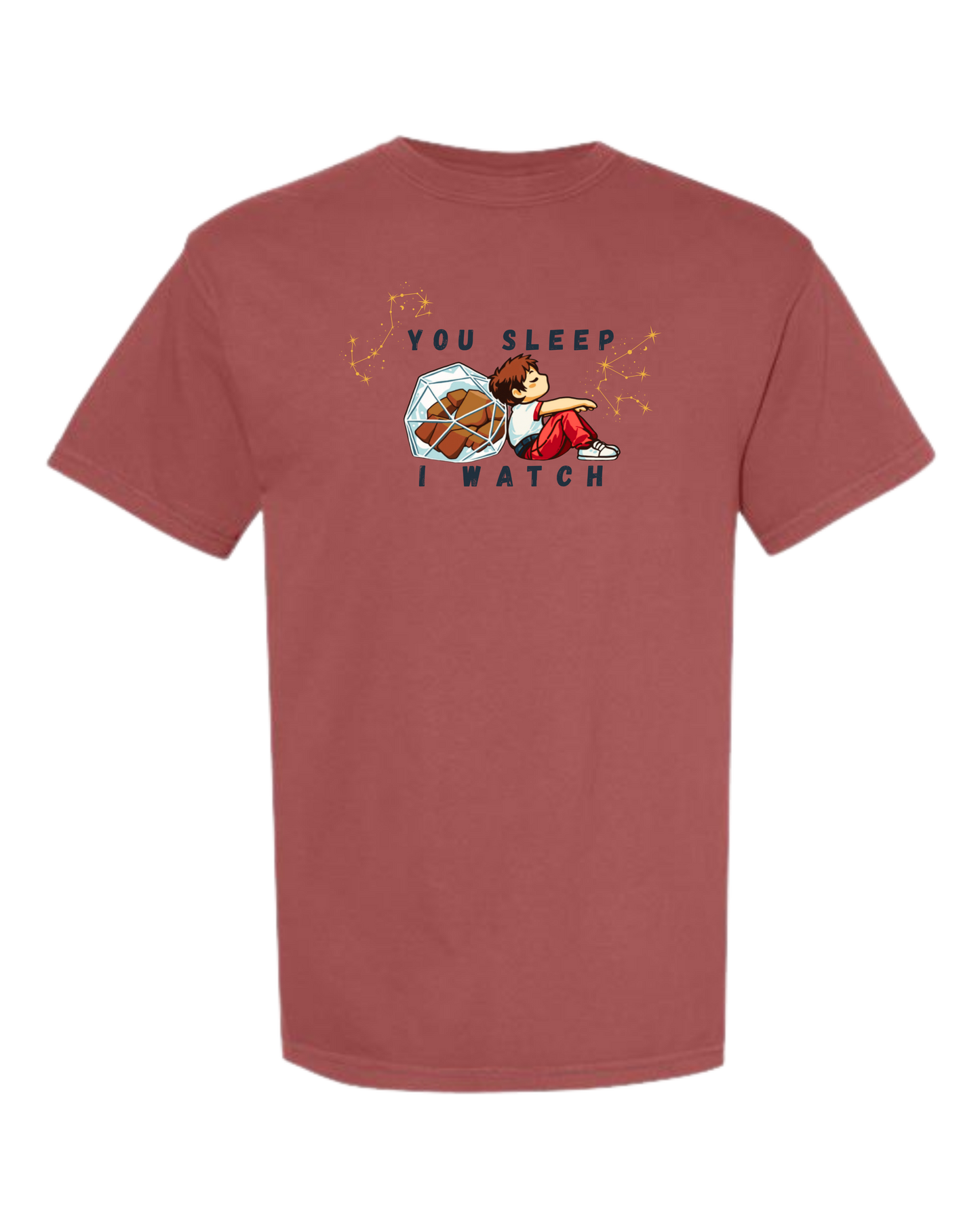 You Sleep I Watch - Comfort Colors - Heavyweight Unisex Tee - Yellows, Oranges, Reds