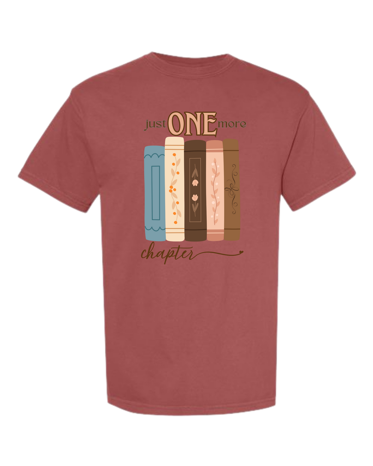 Just One More Chapter - Comfort Colors - Heavyweight Unisex Tee - Yellows, Oranges, Reds