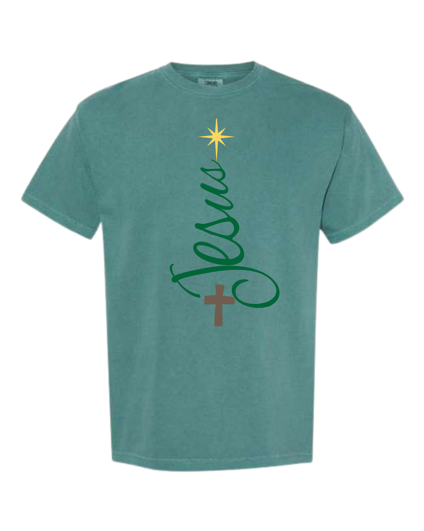 Jesus Tree - Comfort Colors - Heavyweight Unisex Tee - Greens
