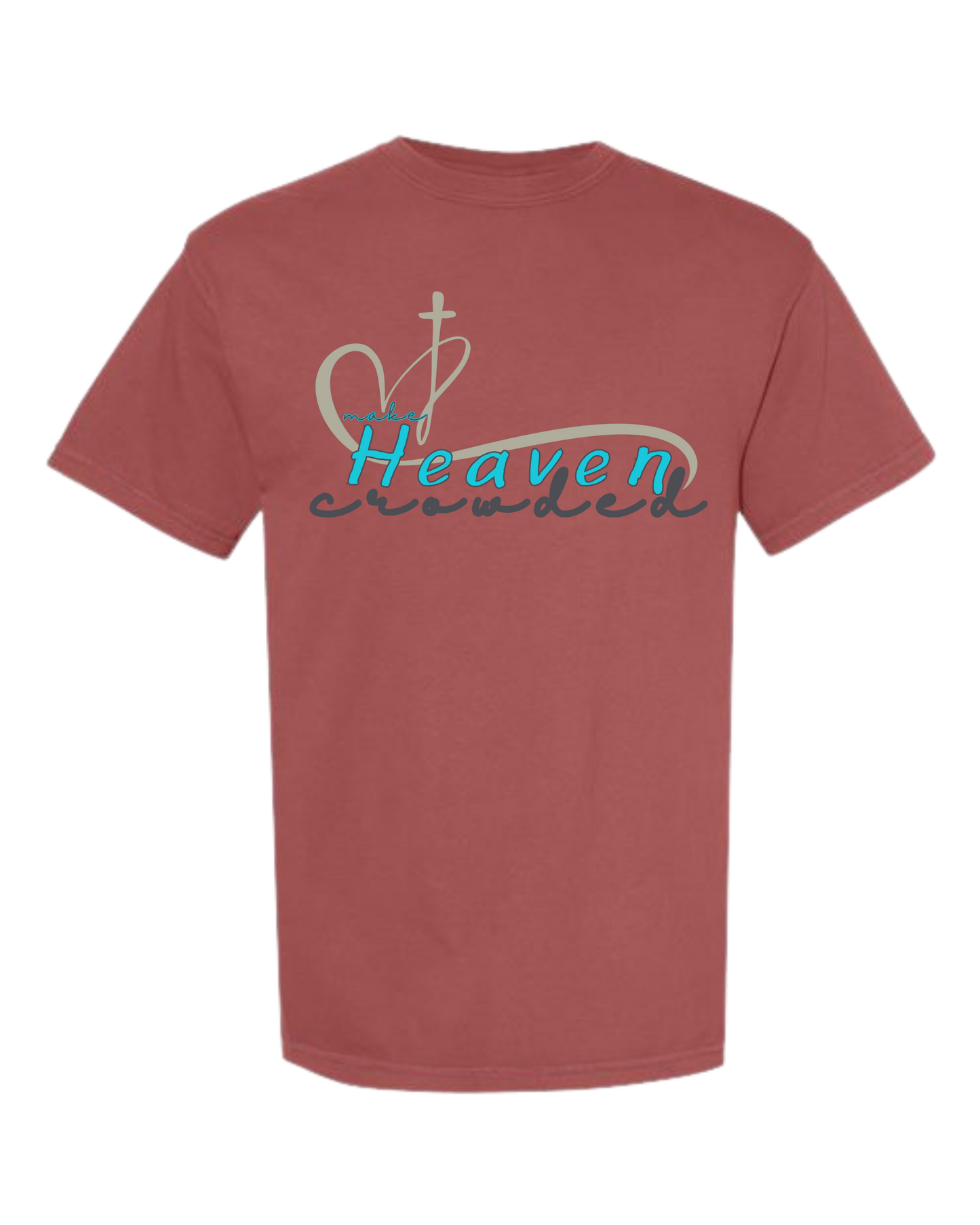 Make Heaven Crowded - Comfort Colors - Heavyweight Unisex Tee - Yellows, Oranges, Reds