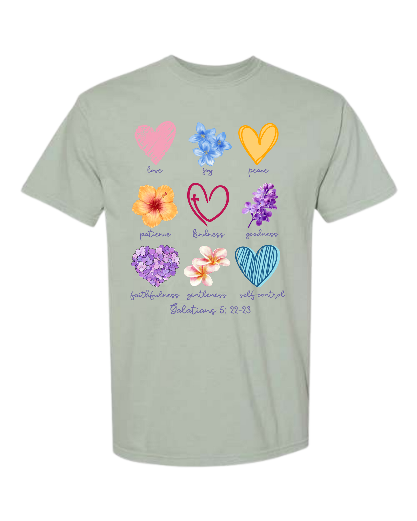 Galatians 5 - Spring - Comfort Colors - Heavyweight Unisex Tee - Greens