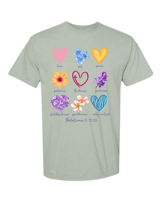 Galatians 5 - Spring - Comfort Colors - Heavyweight Unisex Tee - Greens