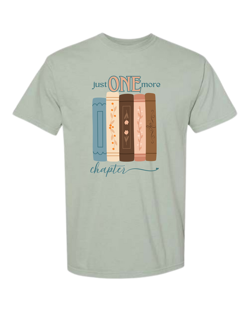 Just One More Chapter - Comfort Colors - Heavyweight Unisex Tee - Greens