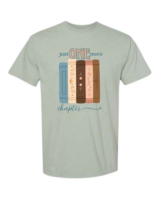 Just One More Chapter - Comfort Colors - Heavyweight Unisex Tee - Greens