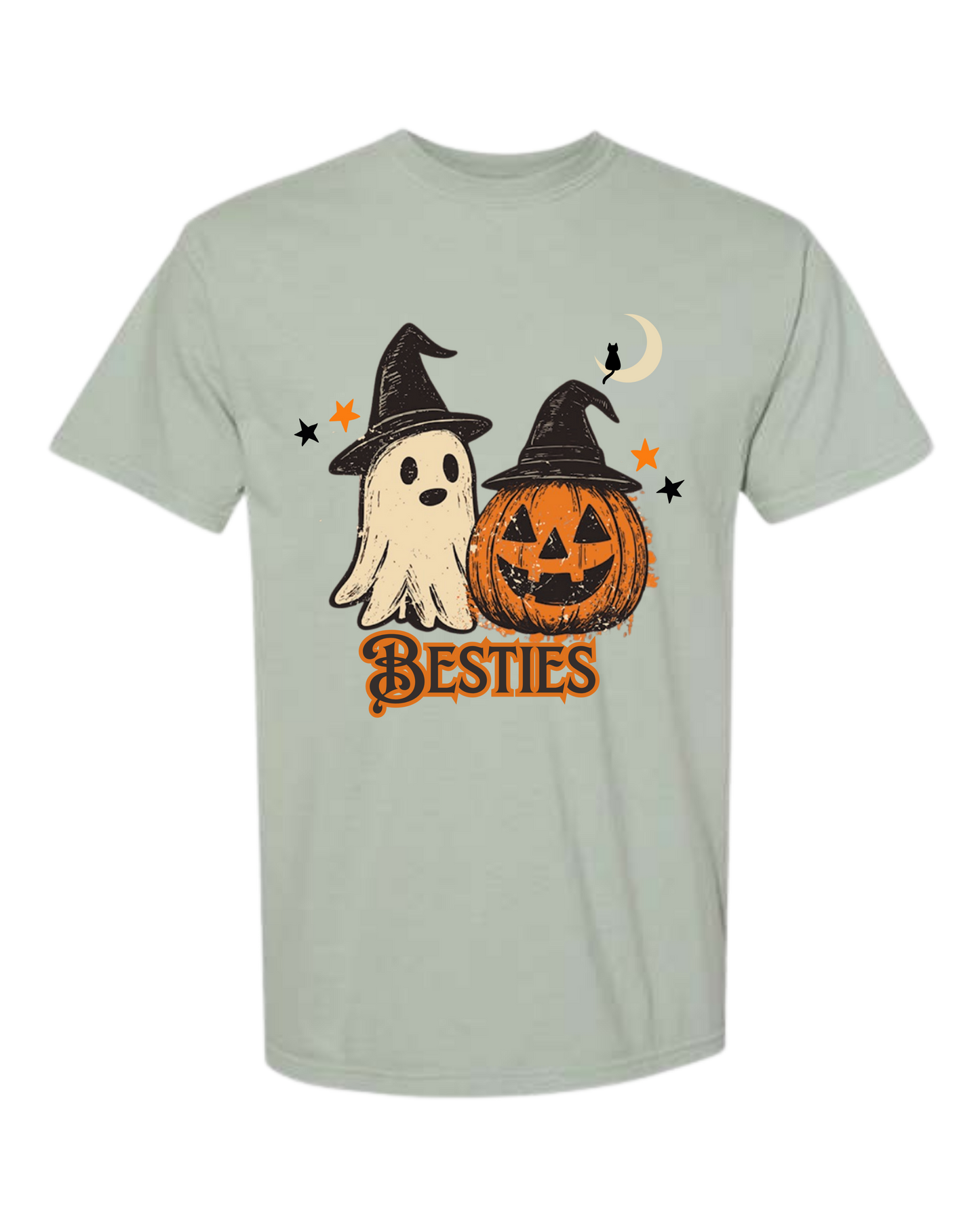 Halloween Besties - Comfort Colors - Heavyweight Unisex Tee - Greens
