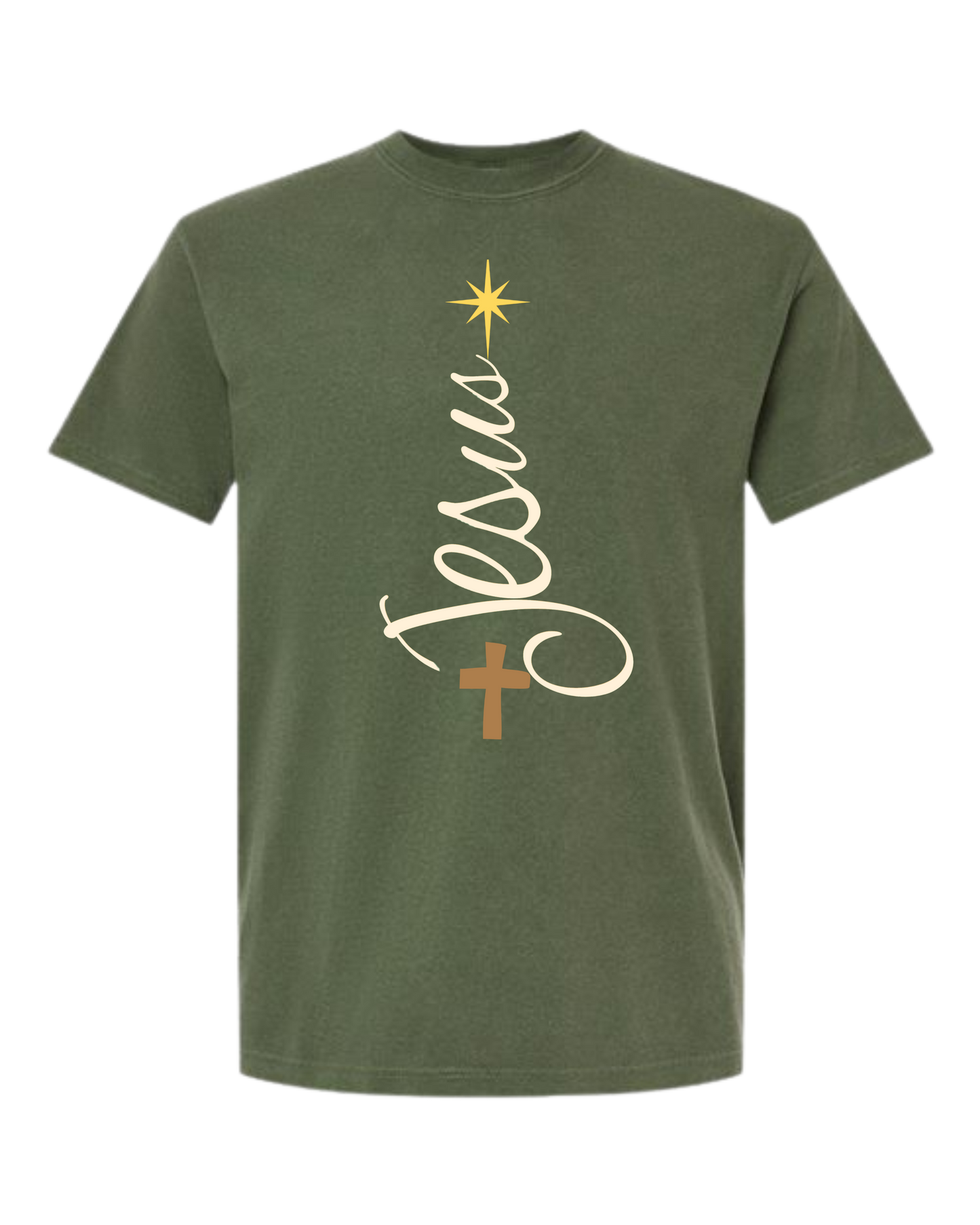 Jesus Tree - Comfort Colors - Heavyweight Unisex Tee - Greens