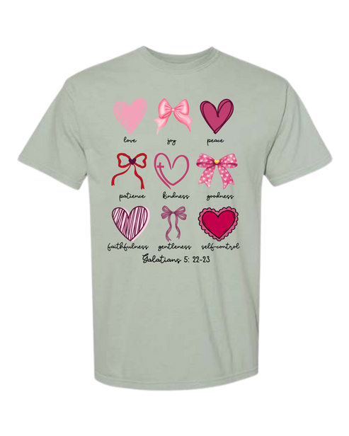Galatians 5 - Valentines - Comfort Colors - Heavyweight Unisex Tee - Greens