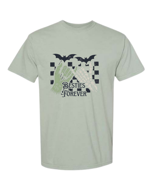 Besties Forever - Comfort Colors - Heavyweight Unisex Tee - Greens