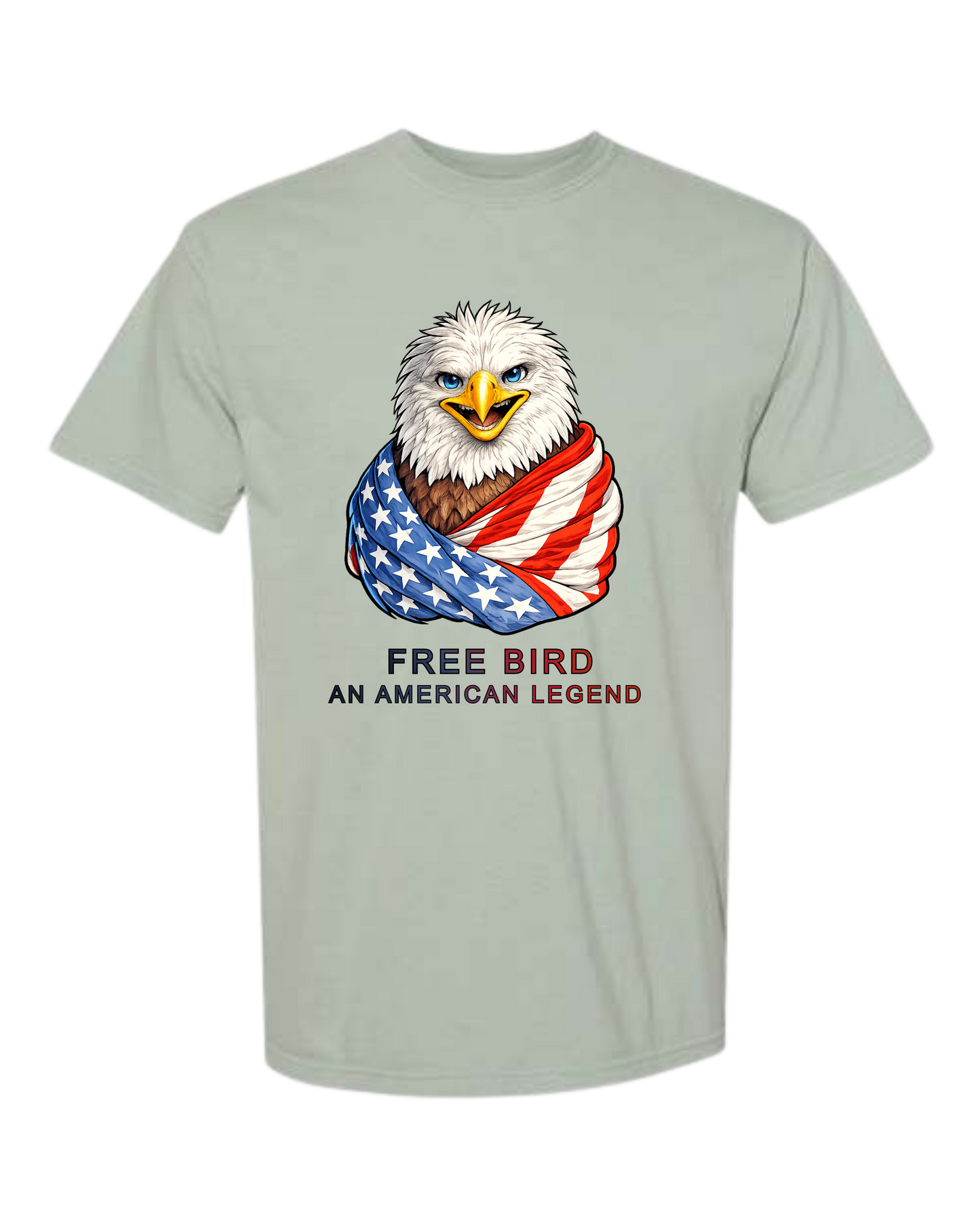 Free Bird An American Legend - Comfort Colors - Heavyweight Unisex Tee - Greens