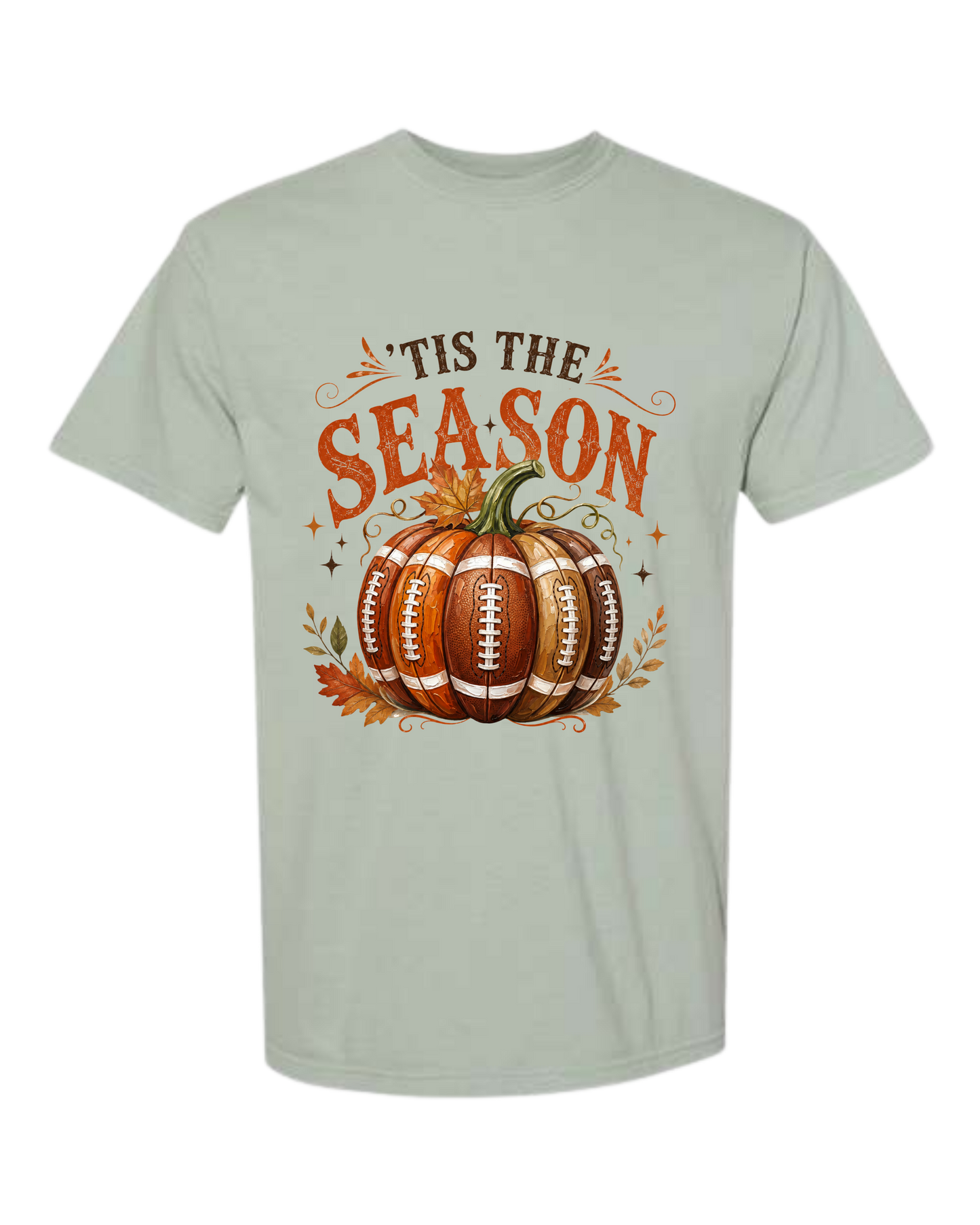 'Tis Football Season - Comfort Colors - Heavyweight Unisex Tee - Greens