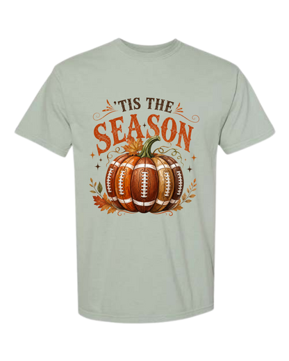'Tis Football Season - Comfort Colors - Heavyweight Unisex Tee - Greens