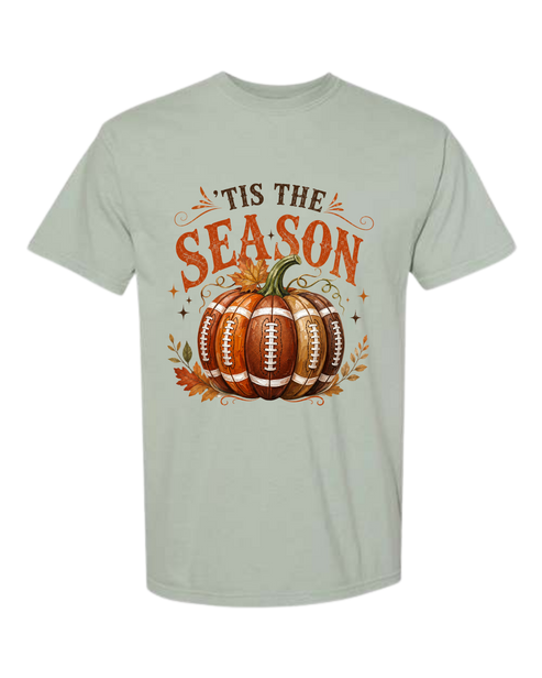 'Tis Football Season - Comfort Colors - Heavyweight Unisex Tee - Greens