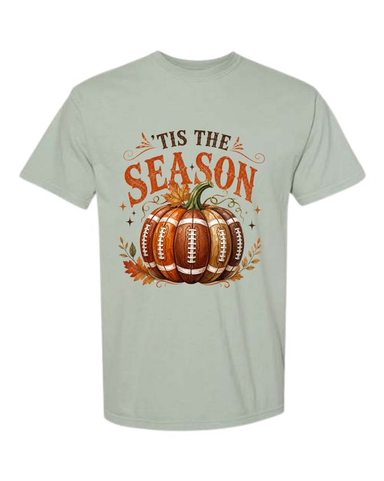 'Tis Football Season - Comfort Colors - Heavyweight Unisex Tee - Greens
