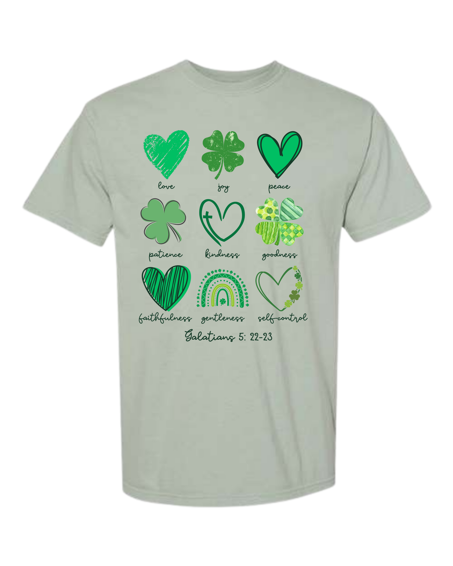 Galatians 5 - St Patrick's Day - Comfort Colors - Heavyweight Unisex Tee - Greens