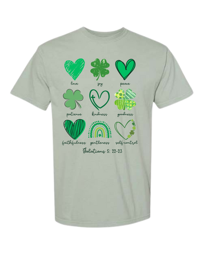 Galatians 5 - St Patrick's Day - Comfort Colors - Heavyweight Unisex Tee - Greens